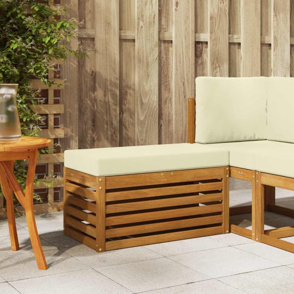 ARDEBO.de - Outdoor Hocker Bank Massivholz Akazie Natur