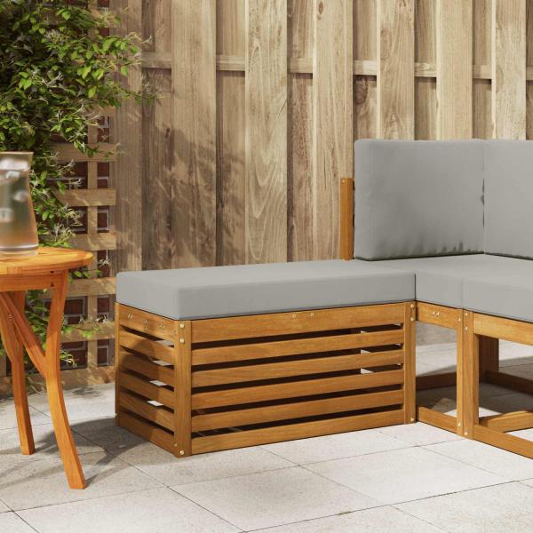 ARDEBO.de - Outdoor Hocker Bank Massivholz Akazie Natur