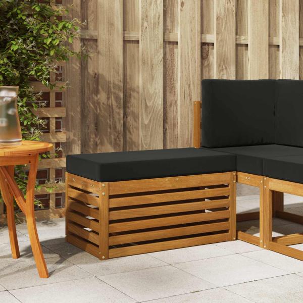 ARDEBO.de - Outdoor Hocker Bank Massivholz Akazie Natur
