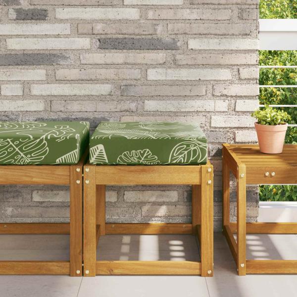 ARDEBO.de - Sitzkissen für Outdoor Grüne Blätter 40 x 40 x 8 cm
