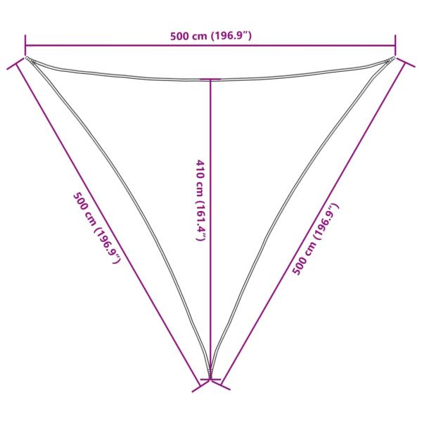 Sonnensegel Oxford-Gewebe Dreieckig 5x5x5 m Rot