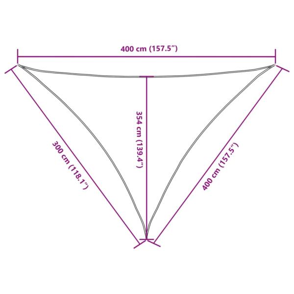Sonnensegel Oxford-Gewebe Dreieckig 3x4x4 m Orange