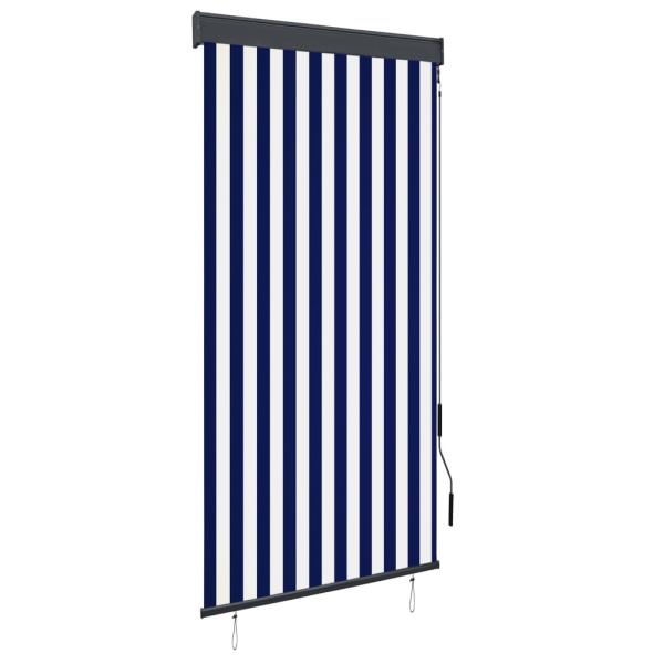 ARDEBO.de - Außenrollo 100 x 250 cm Blau und Weiß