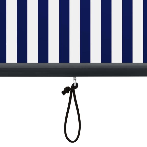 Außenrollo 100 x 250 cm Blau und Weiß