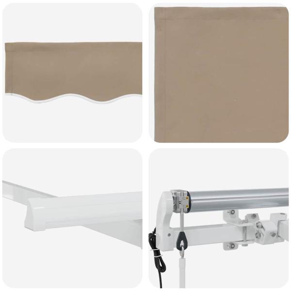 Einziehbare Markise Beige 250 x 200 cm Stoff