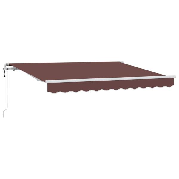Ausziehbare Markise Braun 350 x 200 cm Stoff