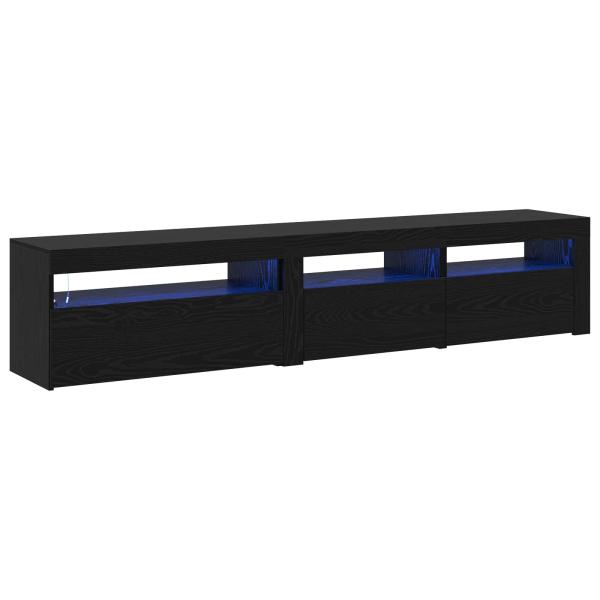 TV-Schränk 2 pcs Schwarz Eichen-Optik 195 x 35 x 40 cm