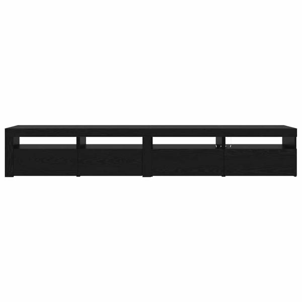 TV-Schrankset 3 pcs Schwarz Eichen-Optik 240 x 35 x 40 cm