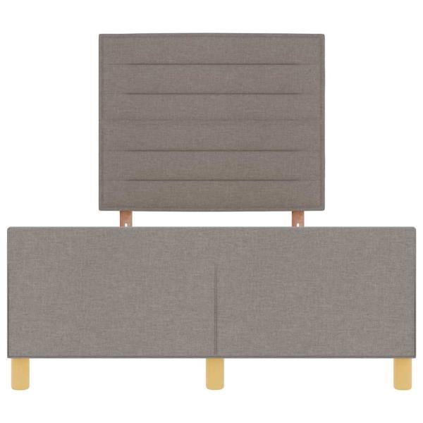 Bettgestell mit Kopfteil Taupe 120 x 190 cm Stoff
