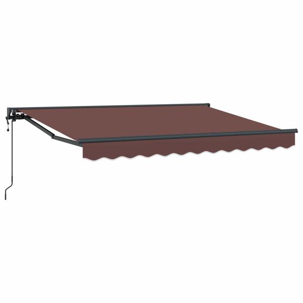 Elektrische ausziehbare Markise Braun 3,5 x 2 m