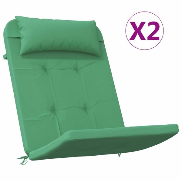 Stuhlkissen 2 stk. Oxford-Stoff Grün 58 x 77 x 4,5 cm