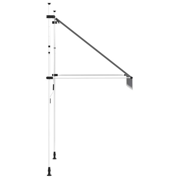 Einziehbare Markise Handbetrieben 150 cm Blau/Weiß Gestreift
