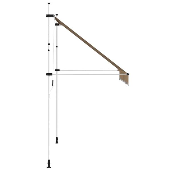 Einziehbare Markise Handbetrieben 250 cm Gelb/Blau Gestreift