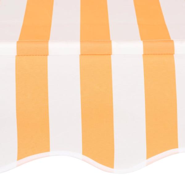 Einziehbare Markise Handbetrieben 150 cm Orange/Weiß Gestreift