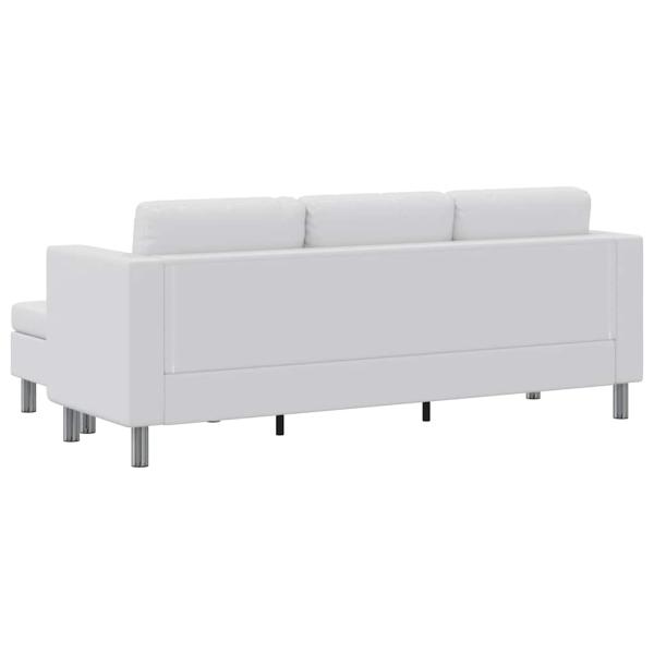 Modulsofa 3-Sitzer Kunstleder Weiß