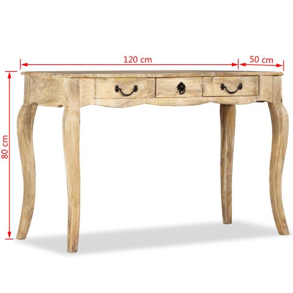Konsolentisch Mangoholz Massiv 120x50x80 cm