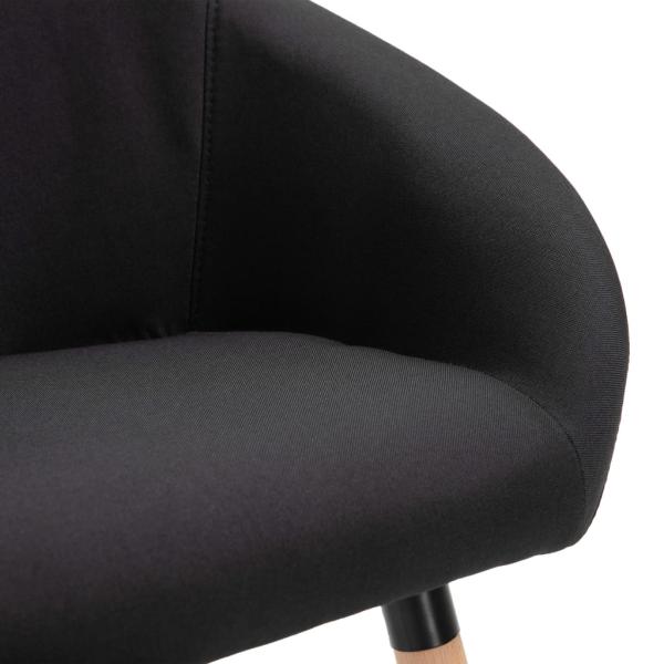 Esszimmerstühle 4 Stk. Schwarz Stoff