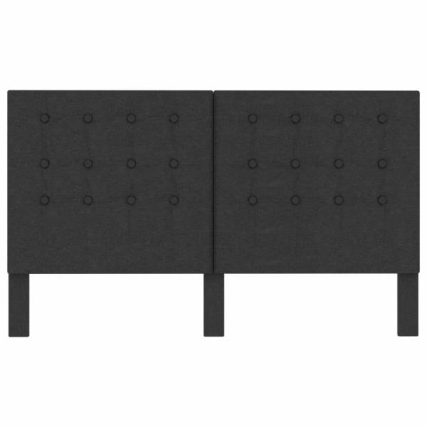 Kopfteil Getuftet Dunkelgrau Stoff 180 x 200 cm