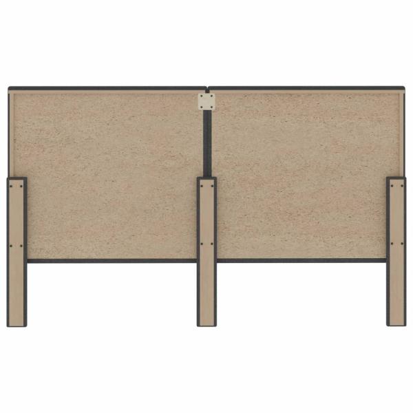 Kopfteil Getuftet Dunkelgrau Stoff 180 x 200 cm