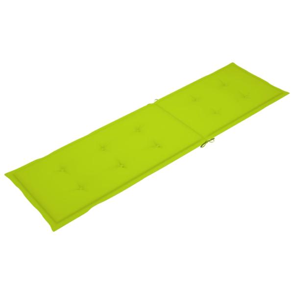 Liegestuhl mit Fußstütze und Auflage Massivholz Akazie