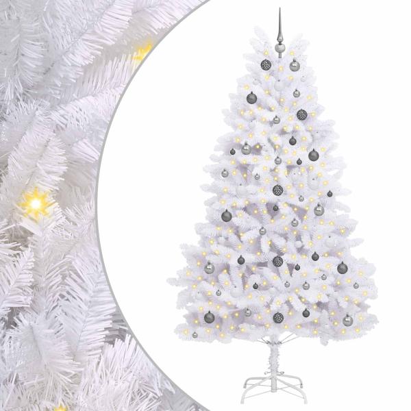 Künstlicher Weihnachtsbaum Weiß 120 x 120 x 240 cm