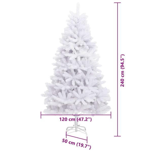 Künstlicher Weihnachtsbaum Weiß 120 x 120 x 240 cm