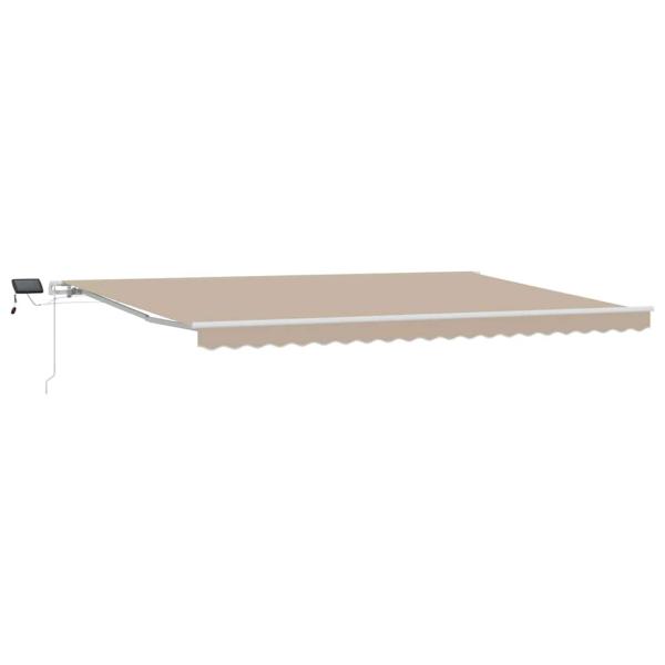 Einziehbare Markise Beige 500 x 300 cm Stoff und Stahl