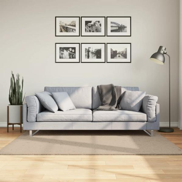 ARDEBO.de - Teppich HUARTE Kurzflor Weich und Waschbar Sandfarben 120x170cm