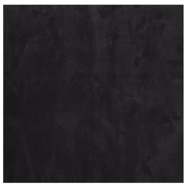 Teppich HUARTE Kurzflor Weich und Waschbar Schwarz 160x160 cm