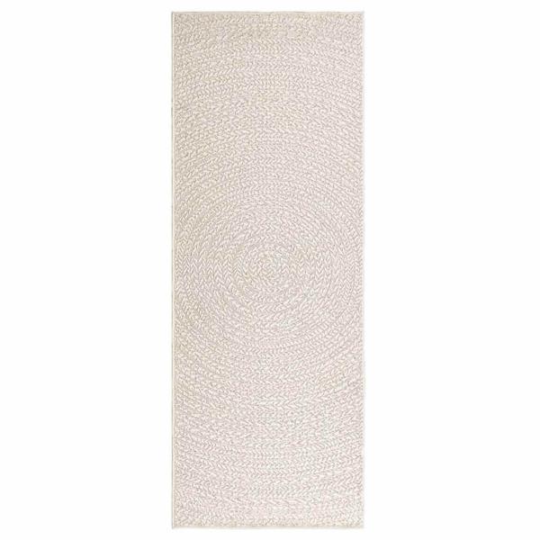 Teppich ZIZUR Creme 80x200 cm Jute-Optik Indoor und Outdoor