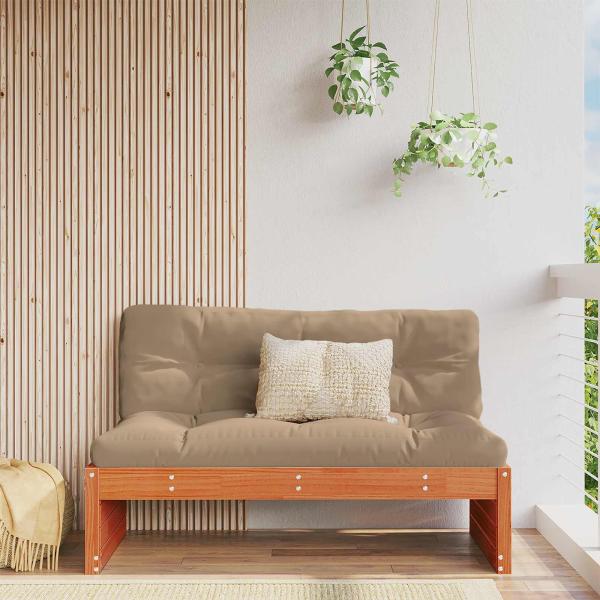 ARDEBO.de - Garten Mittelssofa Massives Kiefernholz Wachsbraun
