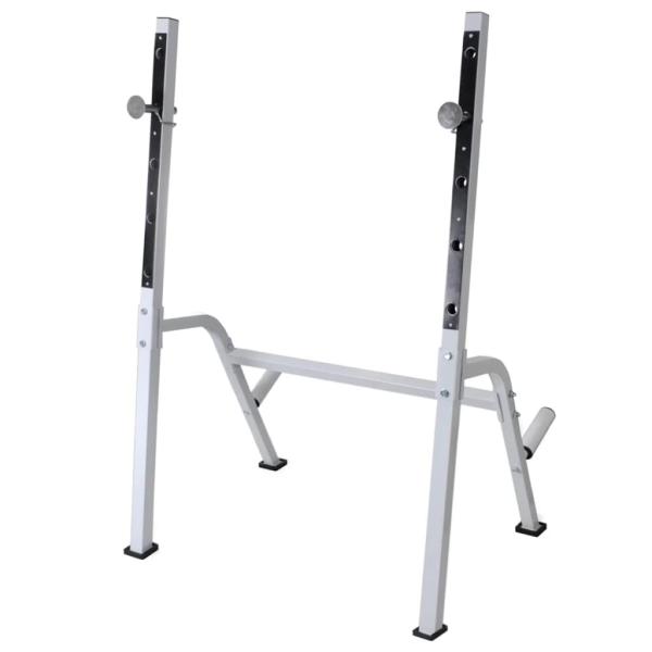 Hantelbank mit Ablage, Langhantel und Kurzhantel-Set 120 kg