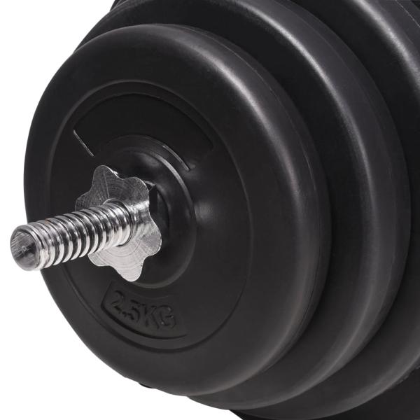 Hantelbank mit Ablage, Langhantel und Kurzhantel-Set 120 kg