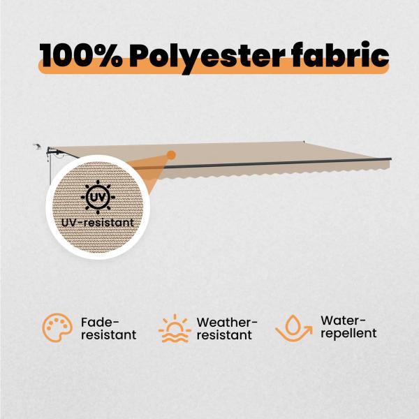 Markisenstoff mit Beige 600 x 300 cm Polyester