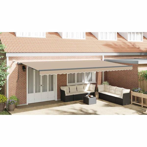 Markisenstoff mit Beige 600 x 300 cm Polyester