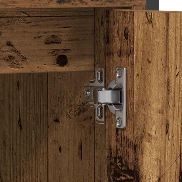 Badezimmermöbel-Set mit Regal mit Tür 4 pcs Braun Holzwerkstoff