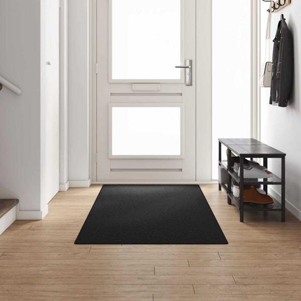 ARDEBO.de - Teppichläufer Anthrazit 100 x 300 cm 100% Polypropylen