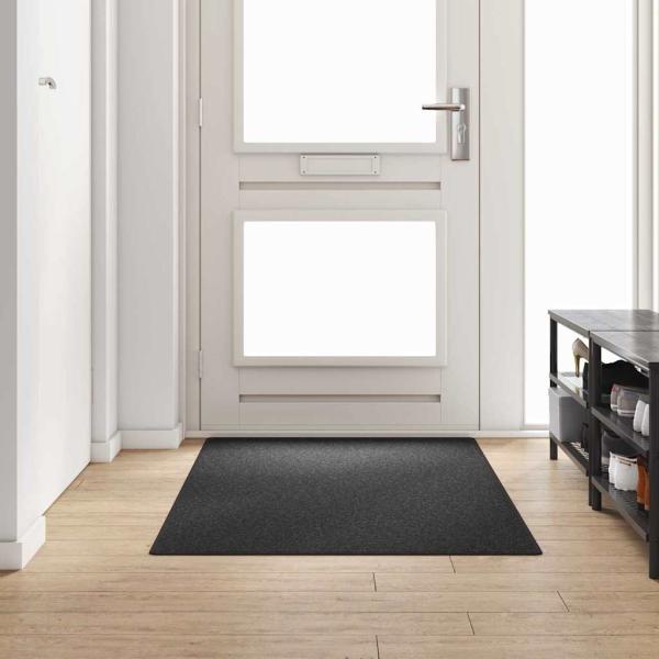 ARDEBO.de - Teppichläufer Dunkelgrau 100 x 200 cm 100% Polypropylen