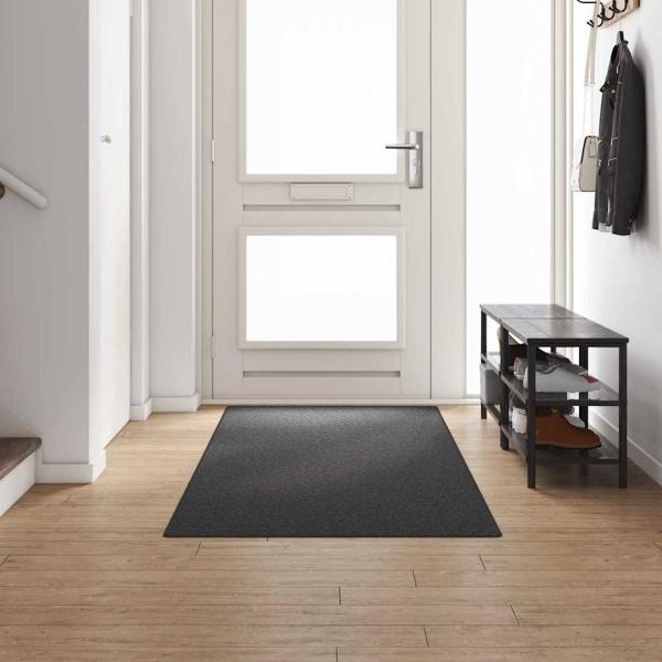 ARDEBO.de - Teppichläufer Dunkelgrau 100 x 300 cm 100% Polypropylen