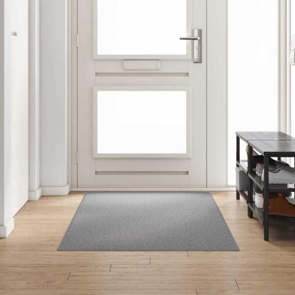ARDEBO.de - Teppichläufer Hellgrau 100 x 250 cm 100% Polypropylen
