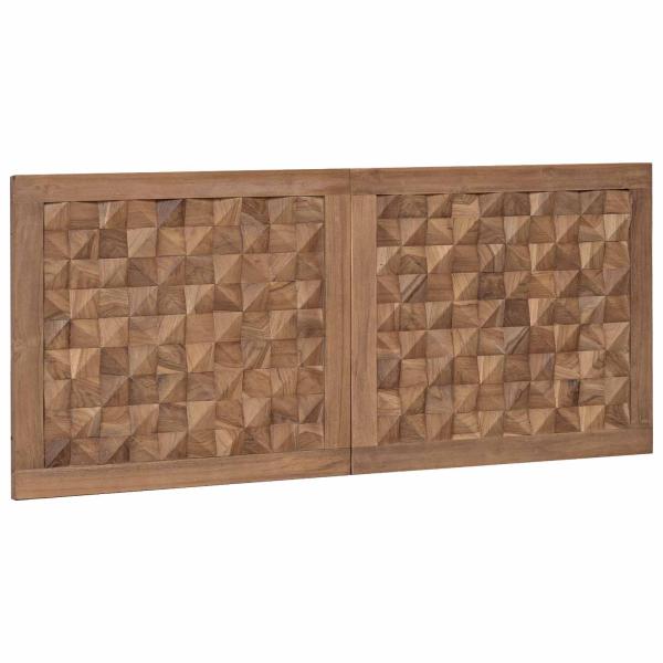 Bettkopfteil Natur Massivholz Teak
