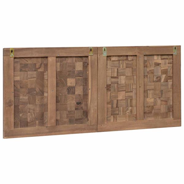Bettkopfteil Natur Massivholz Teak