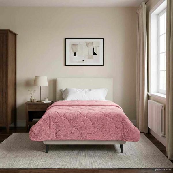 ARDEBO.de - Sommerdecke 155 x 220 cm Sommer Rosa Atmungsaktiv