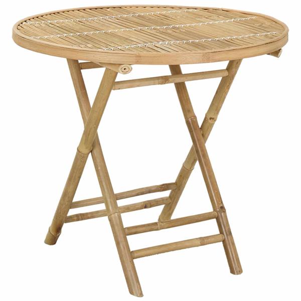Gartentisch Natur 80 x 70 cm Bambus