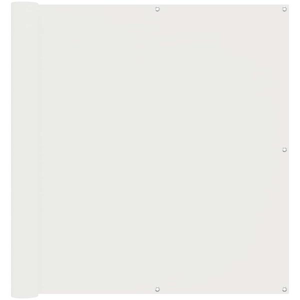 Balkonsichtschutz Weiß 110 x 1000 cm Oxford-Stoff