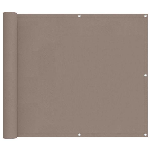 Balkonsichtschutz 100 x 300 cm Oxford-Stoff Rechteckig Taupe