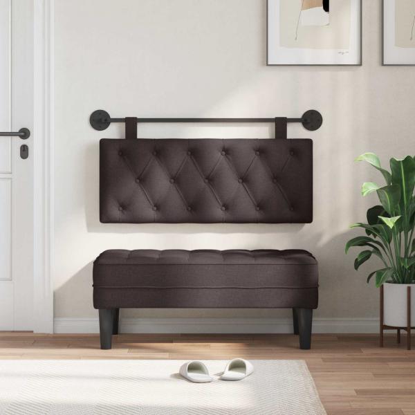 Hängendes Kopfteil Dunkelbraun Stoff