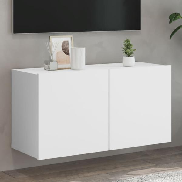 ARDEBO.de - TV-Wandschrank Weiß 80x30x41 cm