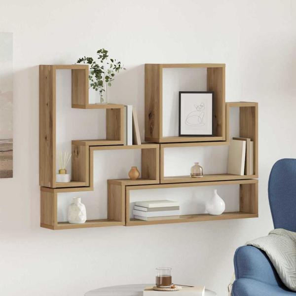 ARDEBO.de - Wandregal Wandhalterung Artisan-Eiche 96 x 12 x 64 cm