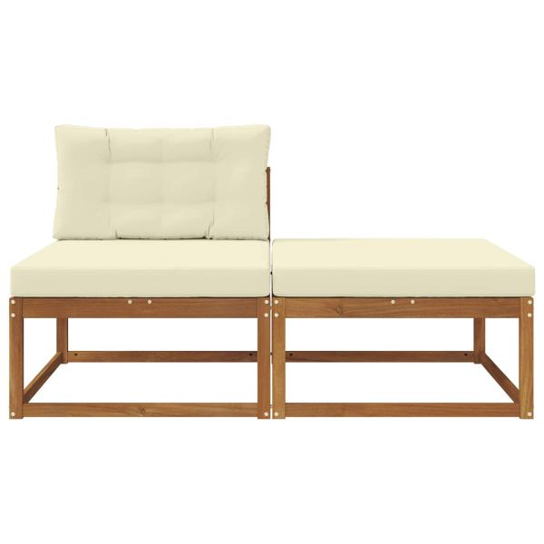 Sectional Sofa Einheiten mit Kissen 2 Stück Natur